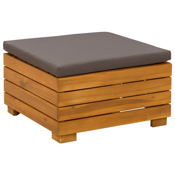 Grote foto vidaxl tuin loungeset met kussen 2 stuk bruin massief acaciahout tuin en terras tuinmeubelen