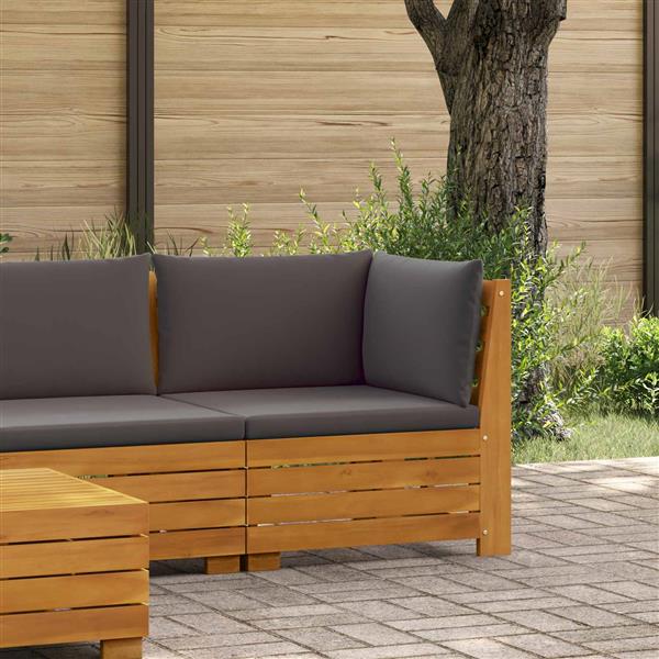 Grote foto vidaxl tuinbank hoek massief acaciahout bruin tuin en terras tuinmeubelen