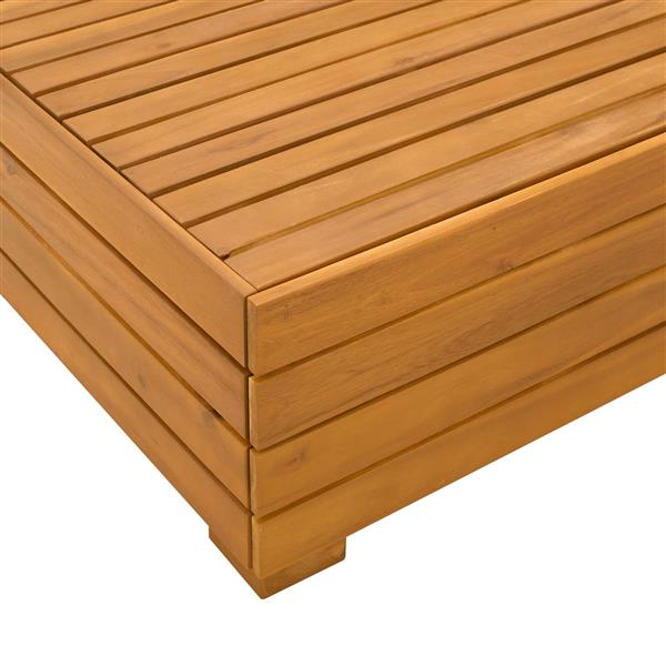 Grote foto vidaxl tuin loungeset met kussen 2 stuk bruin massief acaciahout tuin en terras tuinmeubelen