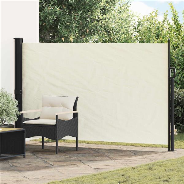 Grote foto vidaxl uittrekbaar zijscherm cr mekleurig 300 x 170 cm polyester tuin en terras overige tuin en terras