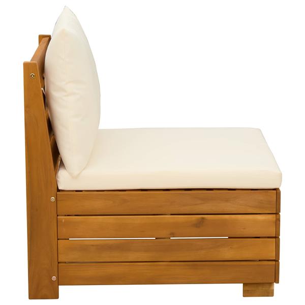 Grote foto vidaxl tuin midden sofa massief acaciahout bruin tuin en terras tuinmeubelen