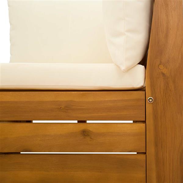 Grote foto vidaxl tuinbank hoek massief acaciahout bruin tuin en terras tuinmeubelen