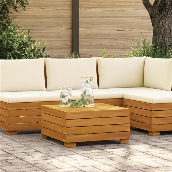 Grote foto vidaxl tuin bijzettafel massief acaciahout bruin 60 x 60 x 30 cm tuin en terras tuinmeubelen