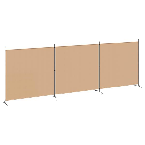 Grote foto vidaxl 4 panelen roomdivider beige 525 x 180 cm stof huis en inrichting overige huis en inrichting