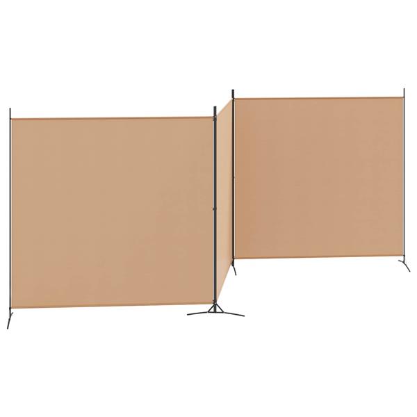 Grote foto vidaxl 4 panelen roomdivider beige 525 x 180 cm stof huis en inrichting overige huis en inrichting