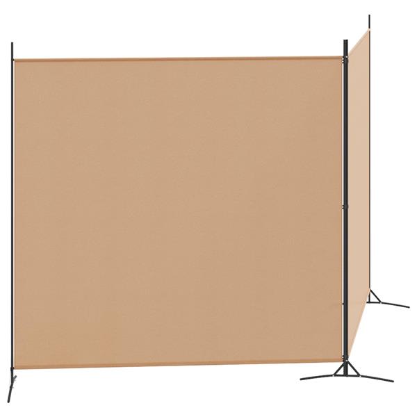 Grote foto vidaxl 2 panelen kamerscherm beige 348 x 180 cm stof huis en inrichting overige huis en inrichting