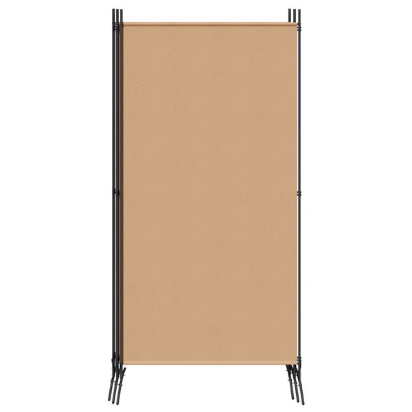 Grote foto vidaxl 5 panel room divider beige 433 x 180 cm stof huis en inrichting overige huis en inrichting