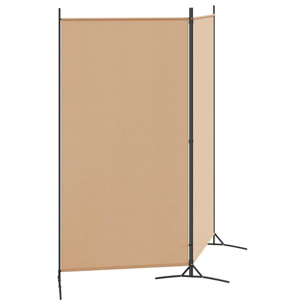 Grote foto vidaxl 2 panelen kamerscherm beige 175 x 180 cm stof huis en inrichting overige huis en inrichting