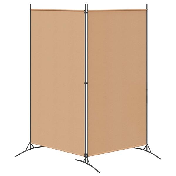 Grote foto vidaxl 2 panelen kamerscherm beige 175 x 180 cm stof huis en inrichting overige huis en inrichting
