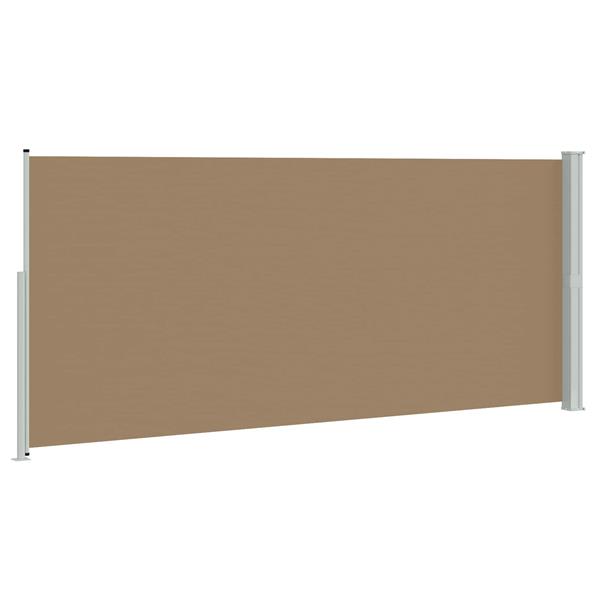 Grote foto vidaxl uittrekbaar zijscherm taupe 300 x 220 cm polyester tuin en terras overige tuin en terras
