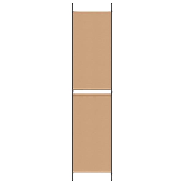 Grote foto vidaxl 5 panel room divider beige 250 x 220 cm stof huis en inrichting overige huis en inrichting