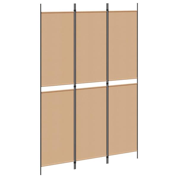 Grote foto vidaxl 3 panel room divider beige 150 x 220 cm stof huis en inrichting overige huis en inrichting