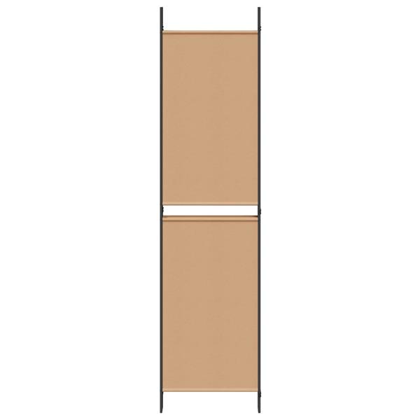Grote foto vidaxl 5 panelen kamerscherm beige 250 x 200 cm stof huis en inrichting overige huis en inrichting