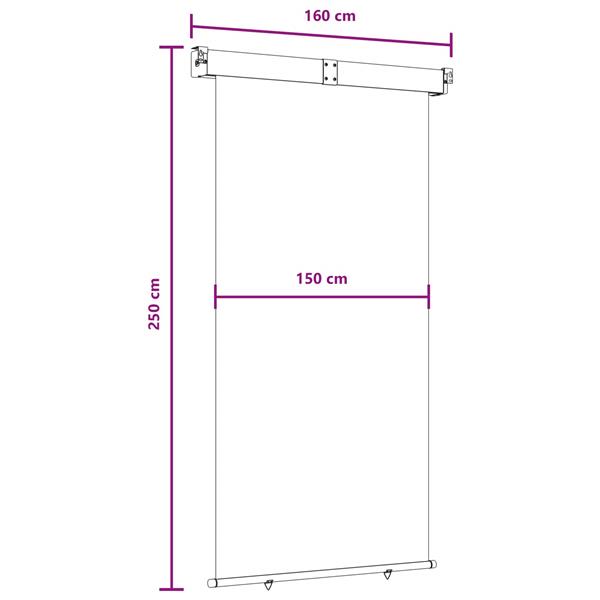 Grote foto vidaxl zijscherm balkon 100 polyester ijzer staal tuin en terras overige tuin en terras