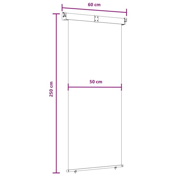 Grote foto vidaxl zijscherm balkon 100 polyester ijzer staal tuin en terras overige tuin en terras