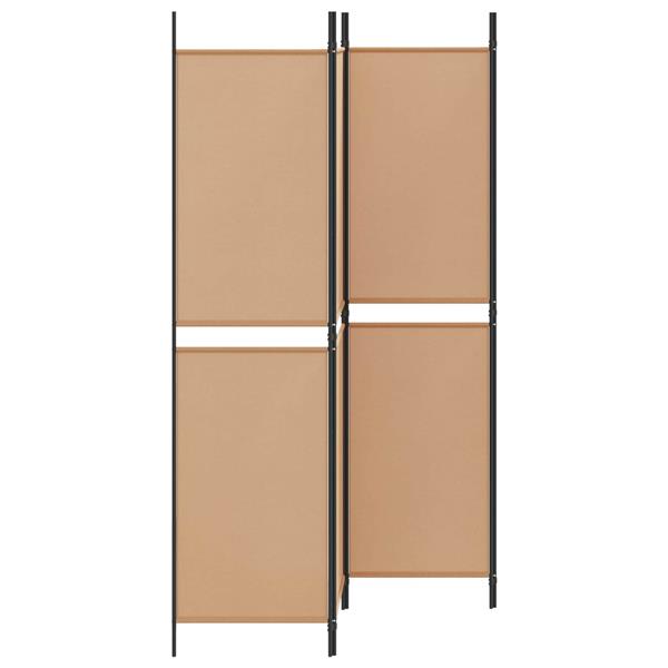 Grote foto vidaxl 4 panelen kamerscherm beige 200 x 200 cm stof huis en inrichting overige huis en inrichting
