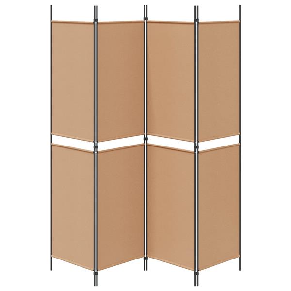 Grote foto vidaxl 4 panelen kamerscherm beige 200 x 200 cm stof huis en inrichting overige huis en inrichting