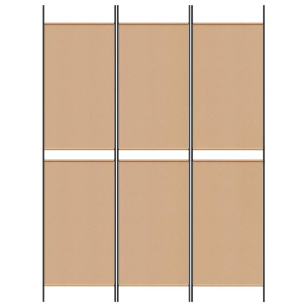 Grote foto vidaxl 3 panel room divider beige 150 x 200 cm stof huis en inrichting overige huis en inrichting
