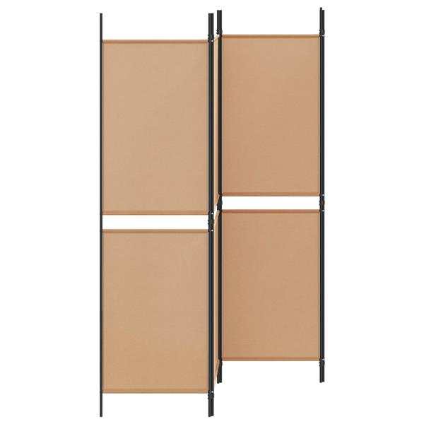 Grote foto vidaxl 4 panel room divider beige 200 x 180 cm stof huis en inrichting overige huis en inrichting
