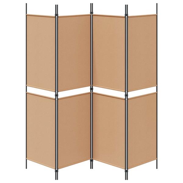 Grote foto vidaxl 4 panel room divider beige 200 x 180 cm stof huis en inrichting overige huis en inrichting