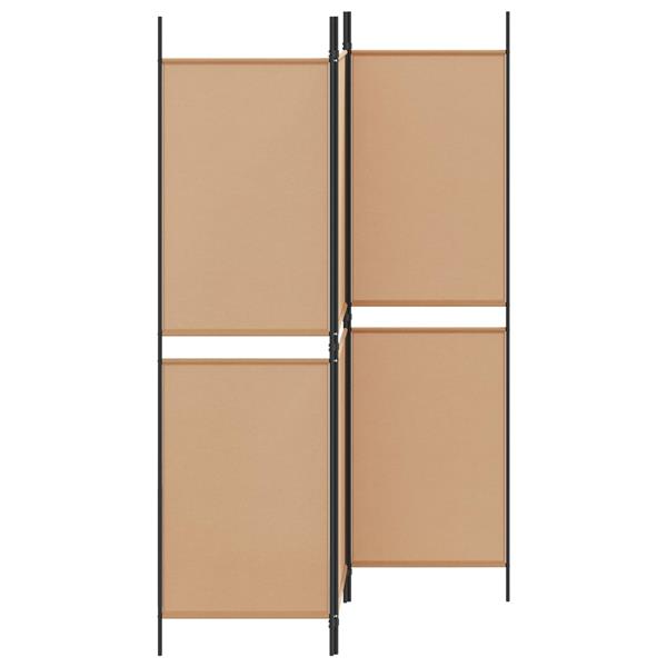 Grote foto vidaxl 3 paneel kamerscherm beige 150 x 180 cm stof huis en inrichting overige huis en inrichting