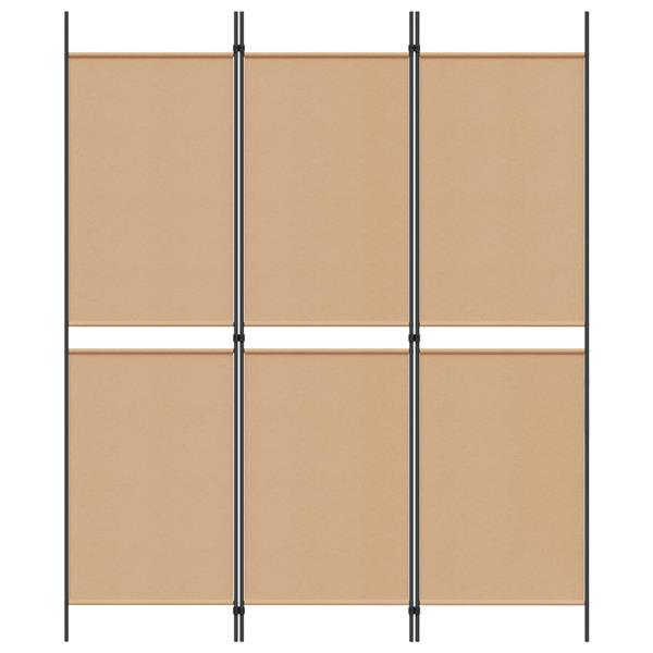 Grote foto vidaxl 3 paneel kamerscherm beige 150 x 180 cm stof huis en inrichting overige huis en inrichting