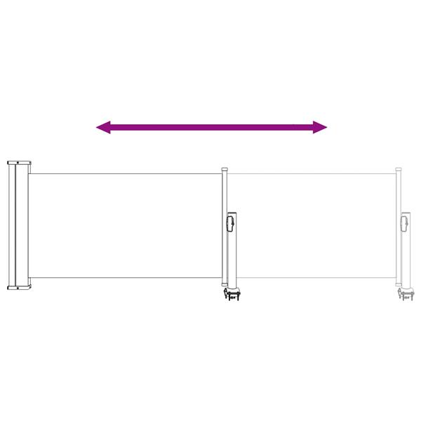 Grote foto vidaxl zijkant luifel 100 polyester ijzer staal tuin en terras overige tuin en terras