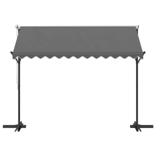 Grote foto vidaxl vrijstaande luifel grijs 3 x 3 m polyester tuin en terras overige tuin en terras