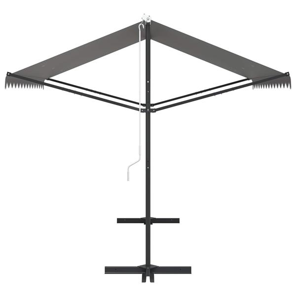 Grote foto vidaxl vrijstaande luifel grijs 3 x 3 m polyester tuin en terras overige tuin en terras