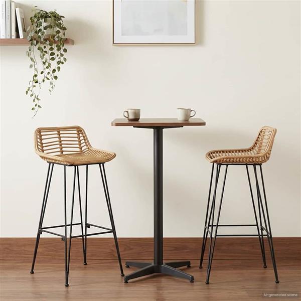 Grote foto vidaxl barkruk 44 x 46 x 91 cm staalstaaf dia 10mm huis en inrichting krukken en barkrukken