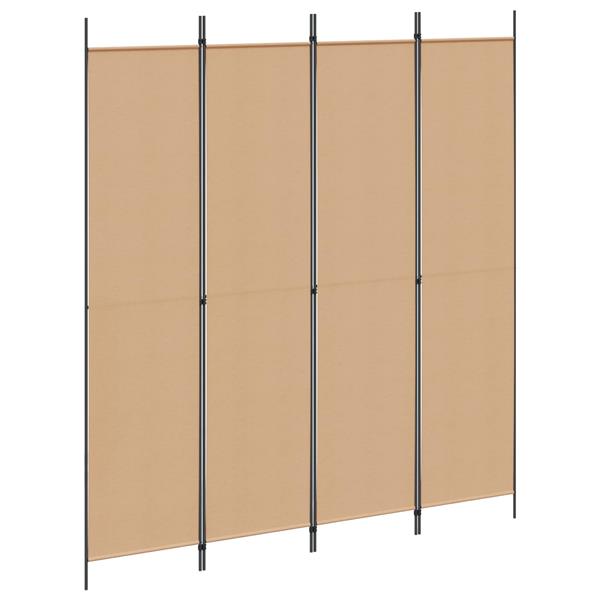 Grote foto vidaxl 4 panelen roomdivider beige 200 x 220 cm stof huis en inrichting overige huis en inrichting