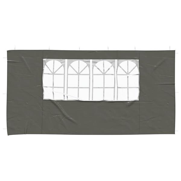 Grote foto vidaxl party tent zijwand 2 pcs 400 x 195 cm antracietkleurig tuin en terras overige tuin en terras