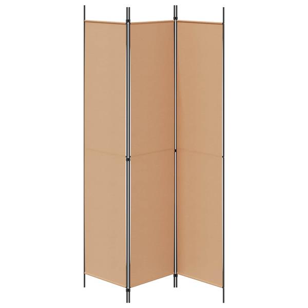 Grote foto vidaxl 3 panel room divider beige 150 x 220 cm stof huis en inrichting overige huis en inrichting