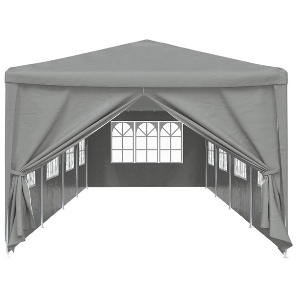 Grote foto vidaxl partytent 1200 x 300 x 255 cm lichtgrijs pe en staal tuin en terras overige tuin en terras