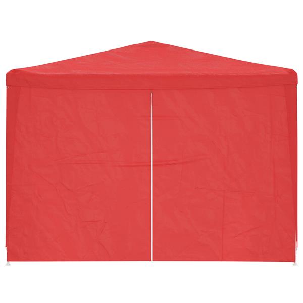 Grote foto vidaxl partytent 1200 x 300 x 255 cm rood pe en staal tuin en terras overige tuin en terras
