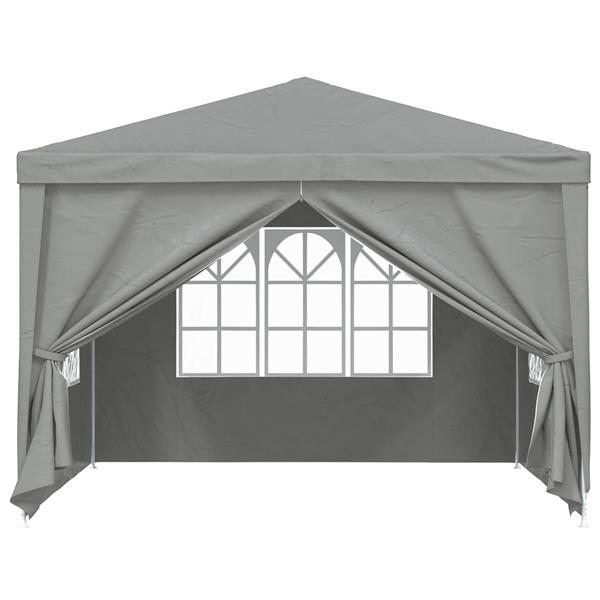 Grote foto vidaxl partytent 300 x 300 x 255 cm lichtgrijs pe en staal tuin en terras overige tuin en terras