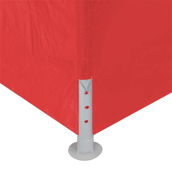Grote foto vidaxl partytent 300 x 300 x 255 cm rood pe en staal tuin en terras overige tuin en terras