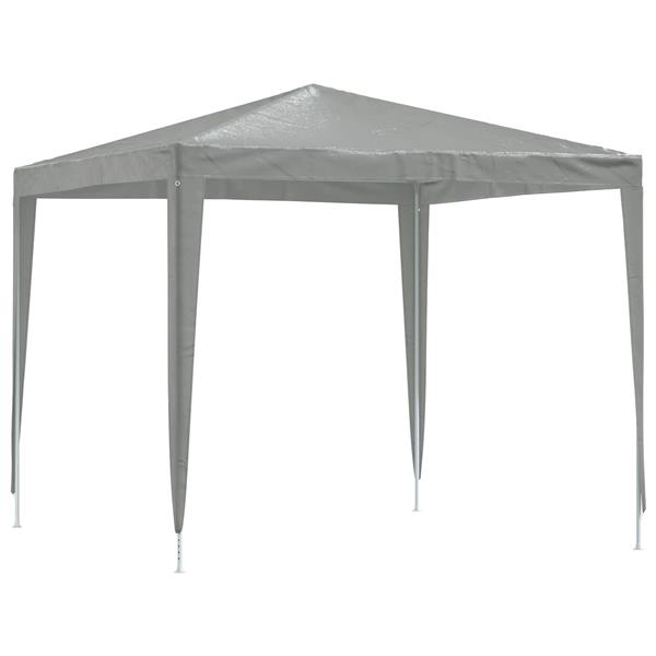 Grote foto vidaxl partytent 250 x 250 x 240 cm lichtgrijs pe en staal tuin en terras overige tuin en terras
