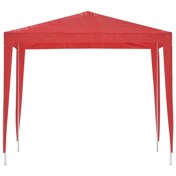 Grote foto vidaxl partytent 250 x 250 x 240 cm rood pe en staal tuin en terras overige tuin en terras