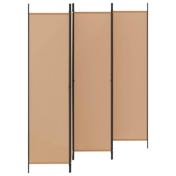 Grote foto vidaxl 5 panel room divider beige 250 x 200 cm stof huis en inrichting overige huis en inrichting