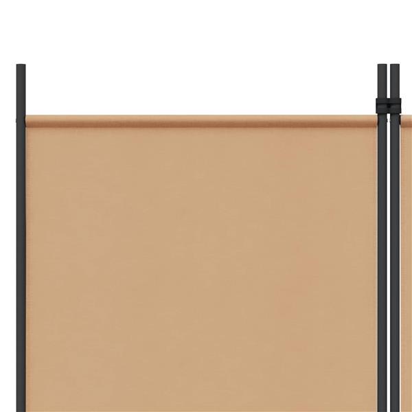 Grote foto vidaxl 5 panel room divider beige 250 x 200 cm stof huis en inrichting overige huis en inrichting