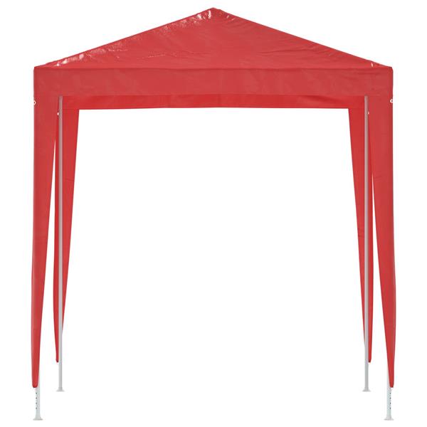 Grote foto vidaxl partytent 200 x 200 x 240 cm rood pe en staal tuin en terras overige tuin en terras