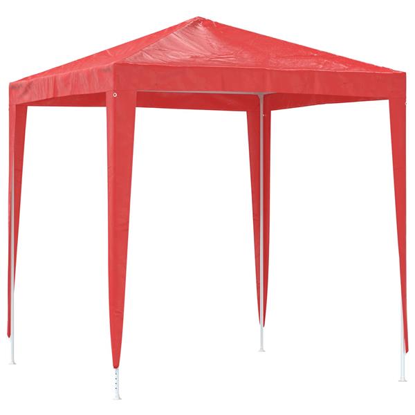 Grote foto vidaxl partytent 200 x 200 x 240 cm rood pe en staal tuin en terras overige tuin en terras