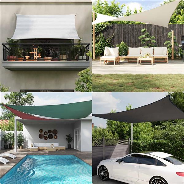 Grote foto vidaxl buiten zonneschaduwzeil 4 x 5 x 5 m 100 polyester oxford tuin en terras overige tuin en terras