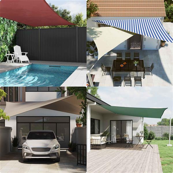 Grote foto vidaxl buiten zonneschaduwzeil 3 6 x 3 6 x 3 6 m 100 polyester oxford tuin en terras overige tuin en terras