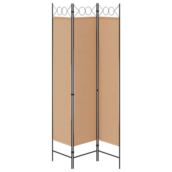 Grote foto vidaxl 3 panel room divider beige 120 x 200 cm stof huis en inrichting overige huis en inrichting