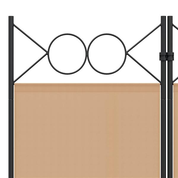 Grote foto vidaxl 3 panel room divider beige 120 x 200 cm stof huis en inrichting overige huis en inrichting