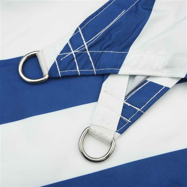 Grote foto vidaxl zonneschaduwzeil blauw en wit 4 x 2 5 m 100 polyester oxford tuin en terras overige tuin en terras