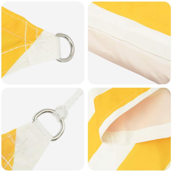 Grote foto vidaxl zonneschaduwzeil geel en wit 6 x 4 m 100 polyester oxford tuin en terras overige tuin en terras