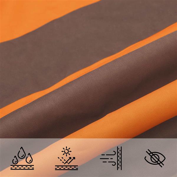 Grote foto vidaxl zonneschaduwzeil oranje en bruin 7 x 6 m 100 polyester oxford tuin en terras overige tuin en terras